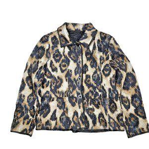 Quilted Animal Print Reversable Jacket